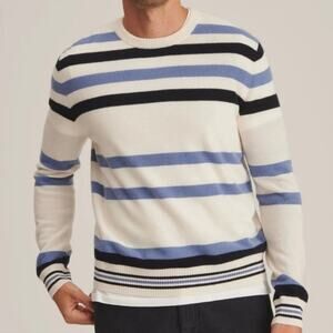 NWT NAADAM Cashmere Striped Crewneck Sweater